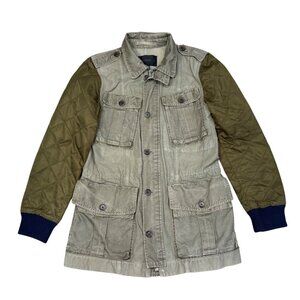 J.Crew Women’s Military Utility Field Jacket Small Army Green Quilted Cargo
